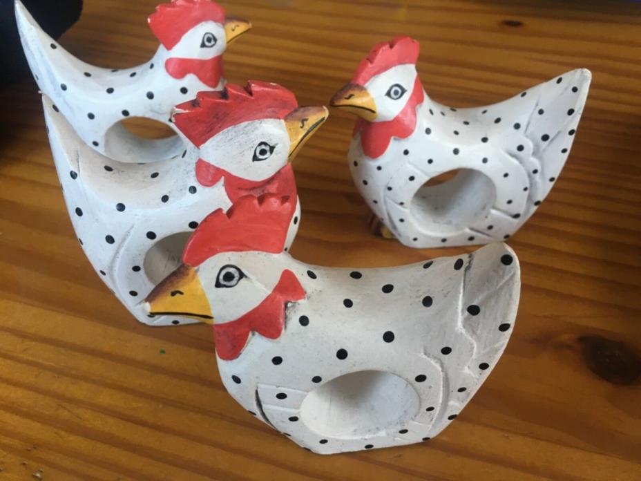 Chicken napkin rings set