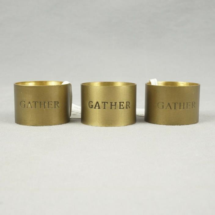 3 Hearth & Hand With Magnolia GATHER Brass Napkin Rings Holders