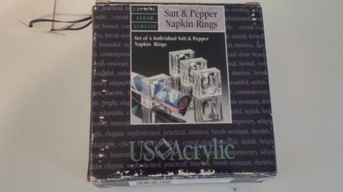 4 Piece Salt & Pepper Napkin Ring Set