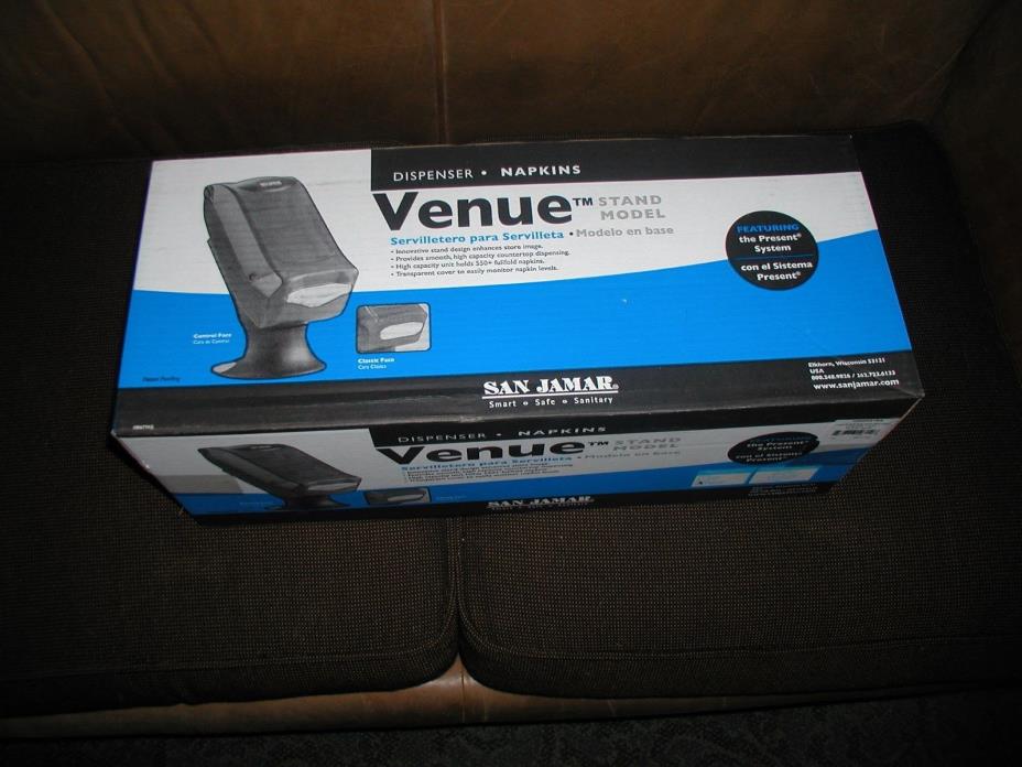 NEW San Jamar H5005STBK Venue Fullfold Control Napkin Dispenser with Stand