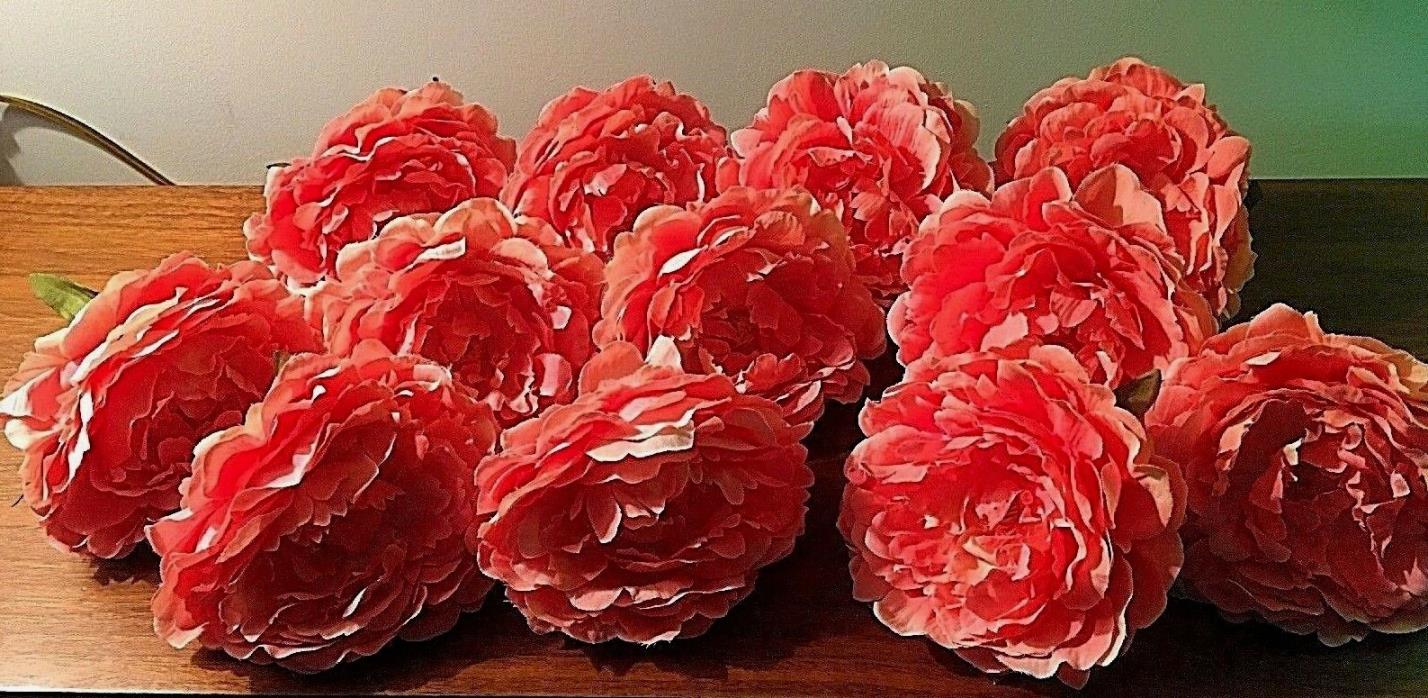 NAPKIN RING HOLDERS BY PIER 1 LARGE PEONY CARNATION FLORAL SET OF 12