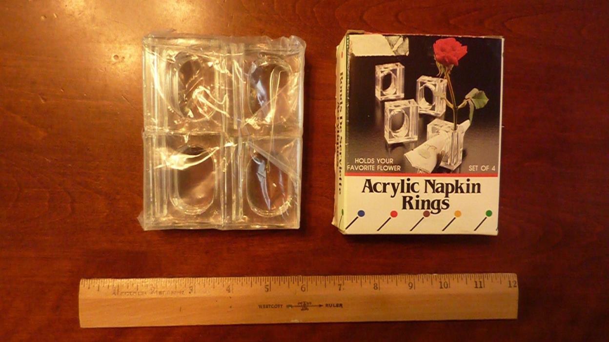 Acrylic Napkin Rings NIB