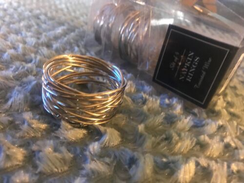 Excell Set of 4 Twisted Wire Napkin Rings UPC 23967027842