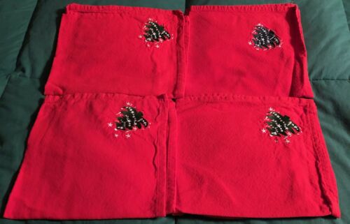 Waechtersbach Christmas Tree Dinner Cloth Napkins 4ct Set Nice