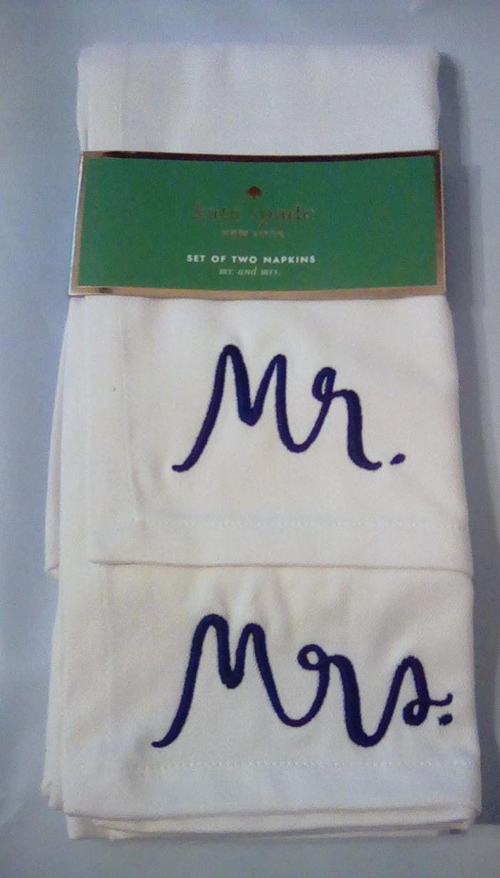 Kate Spade New York, set of 2 napkins Mr & Mrs, New!