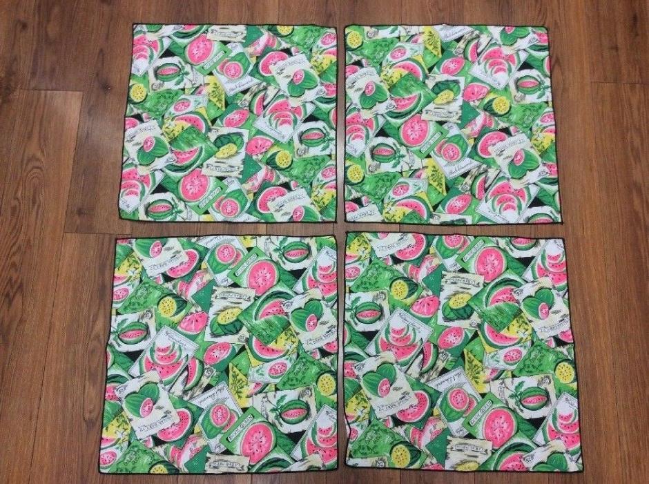 NAPKINS WATERMELONS HOT PINK GREEN YELLOW BLACK 18