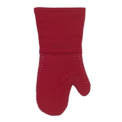 Deluxe Heat and Stain Resistant Oven Mitt. Made of Silicone Treated Heavyweight