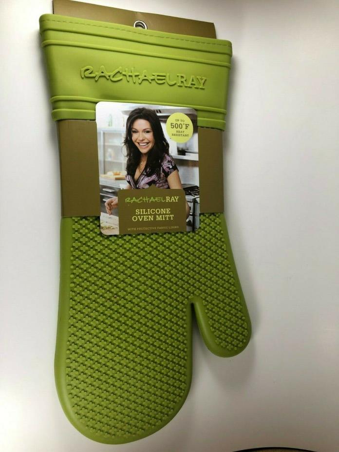 Rachael Ray Silicone Oven Mitt with Protective Fabric Lining 14in *USA Seller*