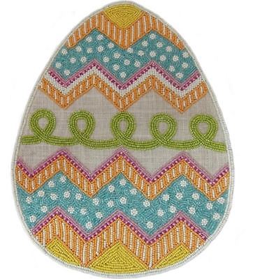 NWOT Set of 4 BEADED EASTER EGG PLACEMATS 13