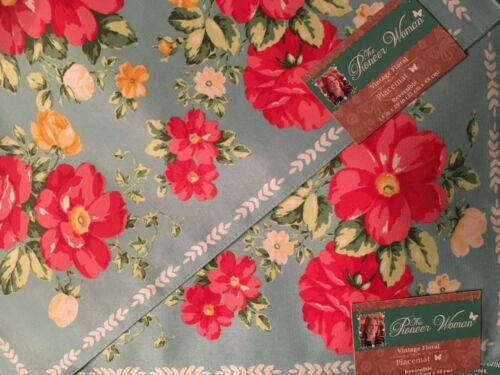 ? THE PIONEER WOMAN PLACEMATS SET OF 2 VINTAGE FLORAL BRAND NEW WITH TAGS ?