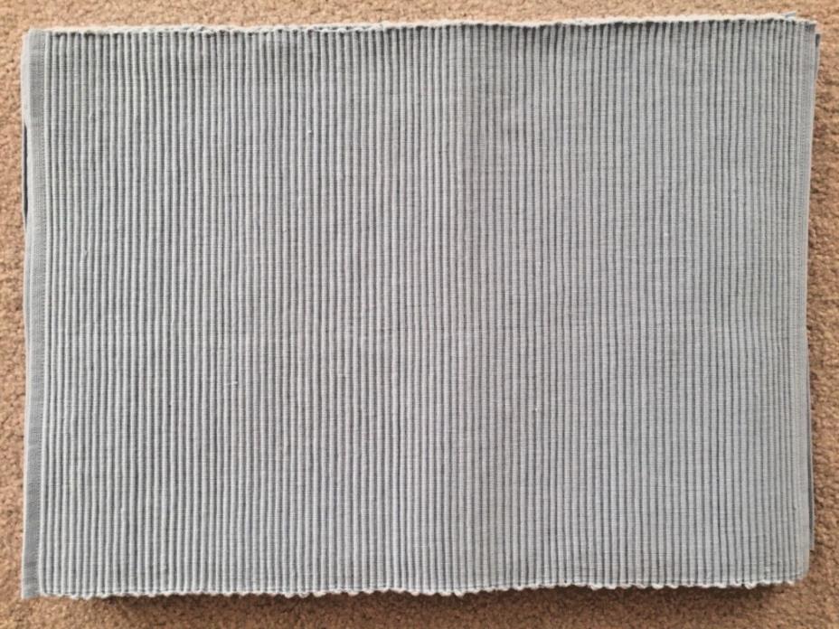 12 Light Blue Ribbed Placemats