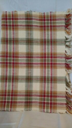 Table Placemat Lemon Pepper by Park Designs NEW Country Plaid Place mat Runner