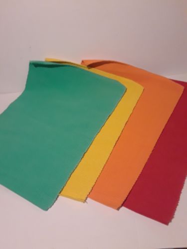 Jo Ann Stores Placemats Fiesta Colors Red Turquoise Orange Yellow Cotton Set/4