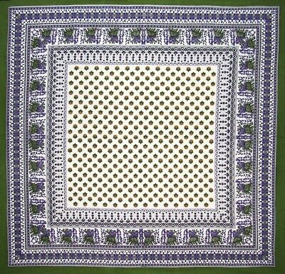 Indian Print Square Cotton tablecloth 60