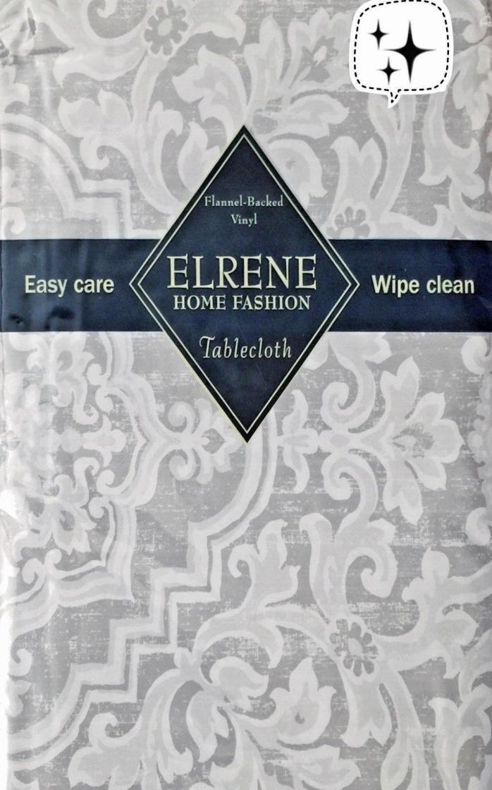 Vinyl tablecloth flannel backing assorted color & size Elrene USA seller