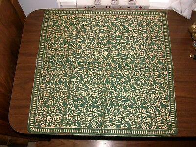 EXTRA LG NAPKIN & MATCHING PLACEMAT SET OF 2 almost sheer green under the gold