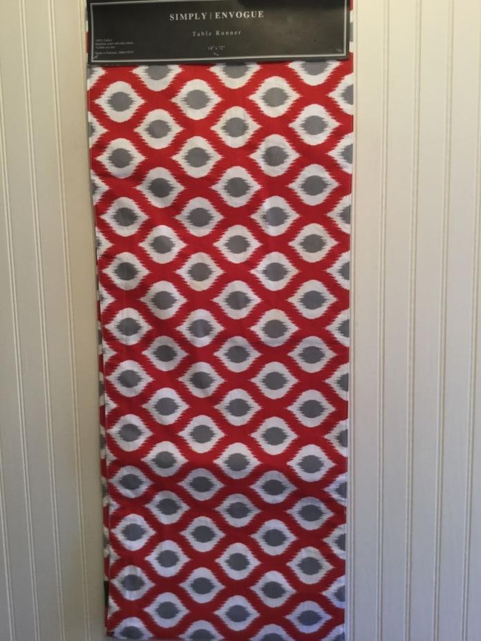 RED BLACK WHITE 14x72