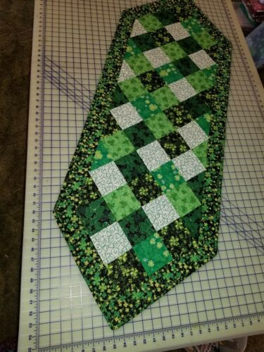 Handmade, Quilted St. Patrick's Day Table Runner