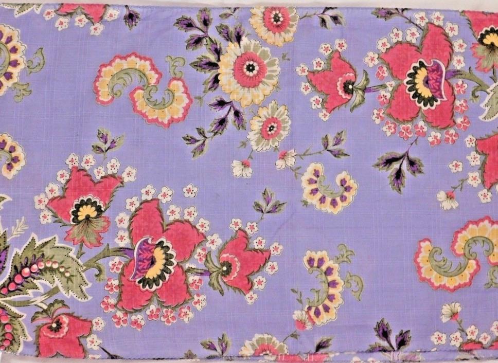 April Cornell Trading blue floral table runner tablecloth 100% cotton 69 x 12.5