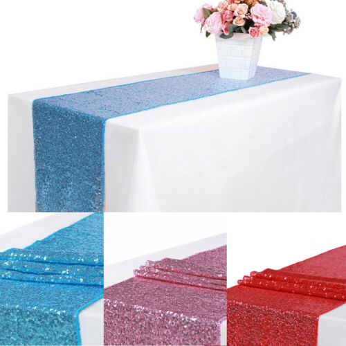 30*300CM Sequin Table Runners Sparkle Glitter Wedding Party Buffet Decoration US