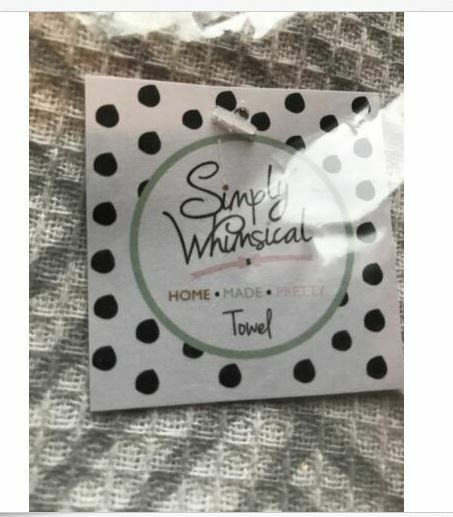 2 Whimsical Tea Towels FabFitFun Fall 2018 White/Gray