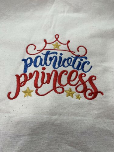 NEW kitchen Tea Towel Embroidered With Patriotic Princess