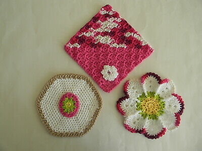 oh JOY! Easter Handmade Crochet Dishcloths Cotton 