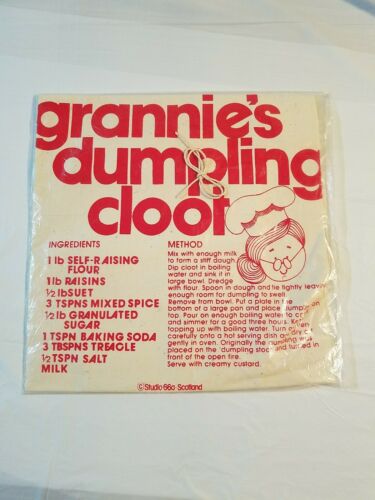 Studio 66a SCOTLAND Grannie's Dumpling Cloot 100% Cotton Handprinted           W