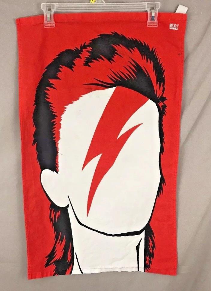 Bold And Noble Red Tea Towel David Bowie