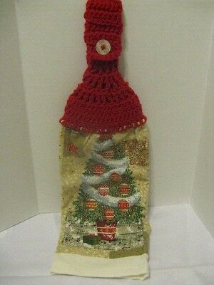 Christmas Crochet Kitchen Towel 