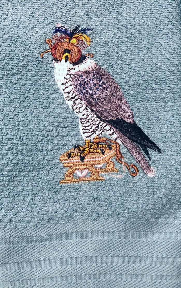 Peregrine Falcon Falconry Hunting Kitchen Tea Towel Custom Embroidery