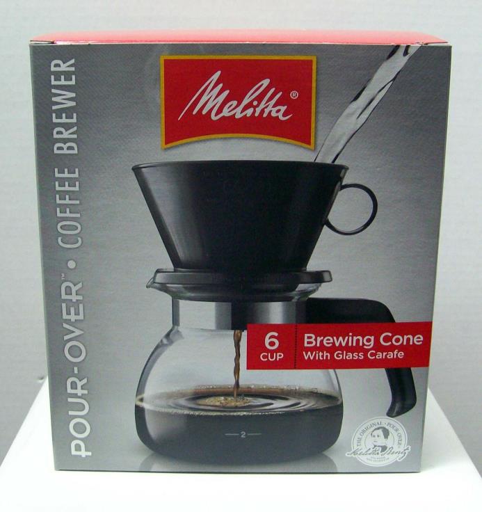 Melitta Manual 6-Cup Cone Filter Coffee Maker CM-6/4 NIB NEW