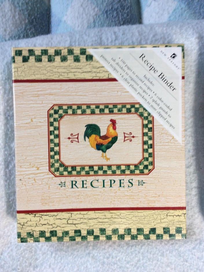 New Seasons Deluxe Recipe Keeper Binder NEW NOS Dividers Splash Guards FREE Ship