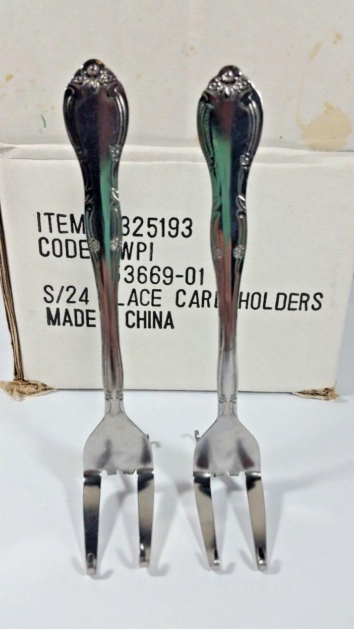 2x FORK PLACE CARD HOLDERS