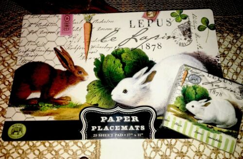 Michel Design Easter Bunnies Paper Placemats And Napkins