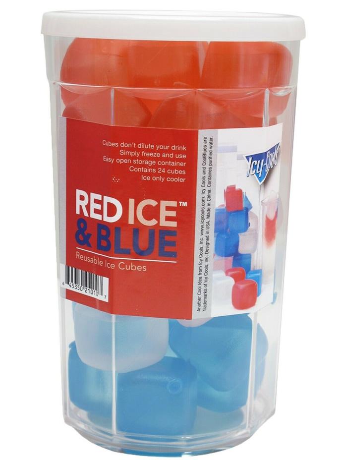 Red Ice & Blue - Reusable Ice Cubes