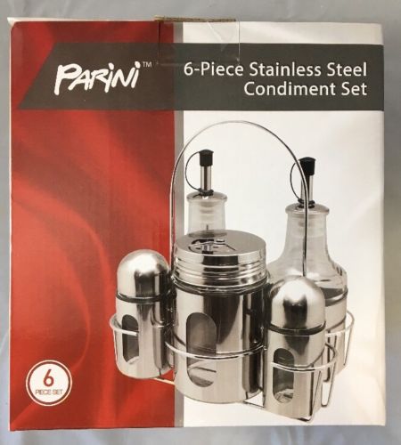 Parini 6 Piece Stainless Steel Condiment Set