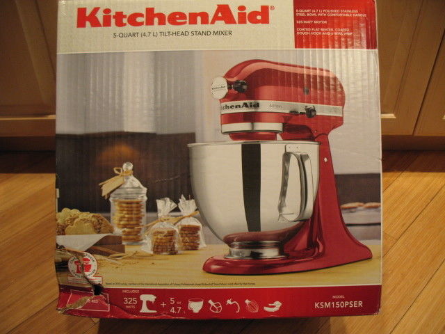 NIB KitchenAid ARTISAN KSM150 5 qt 325 watt tilt head stand mixer EMPIRE red NEW