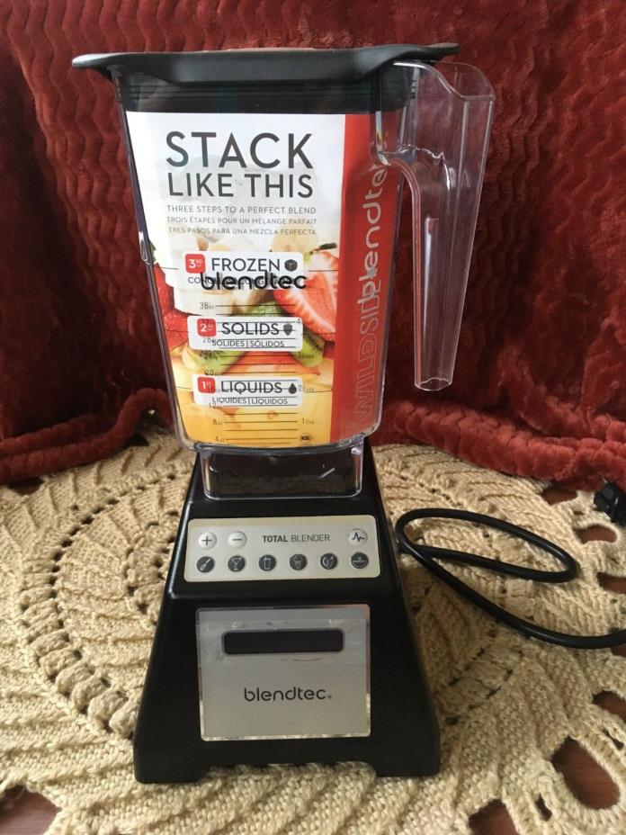 Black Blendtec Blender Model ES3 with WildSide Jar