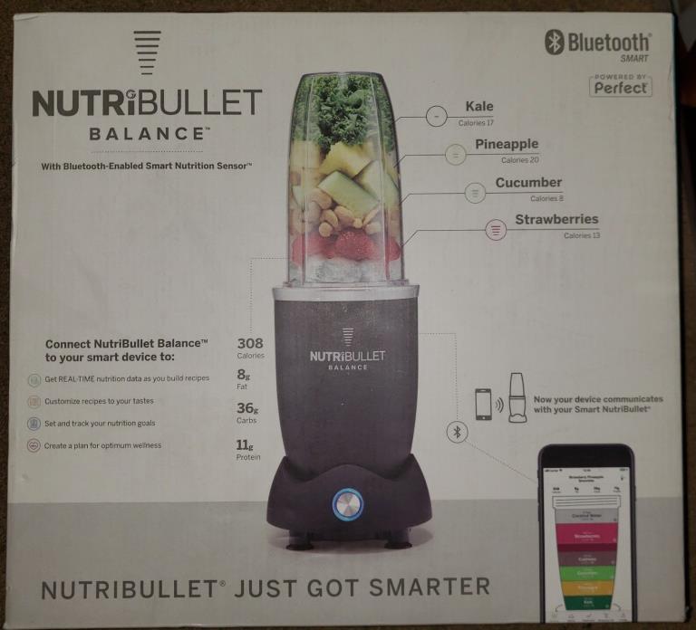 Brand New NutriBullet Balance N12S-0901 1200W Bullet Blender - Black