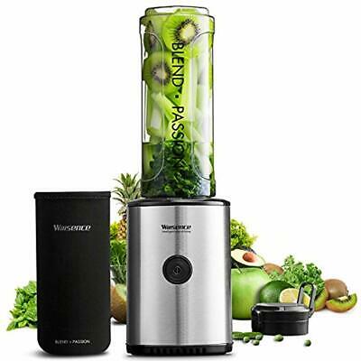 Personal Blender Smoothie Blender, 300W Single Serve Stainless Steel Mixer, With