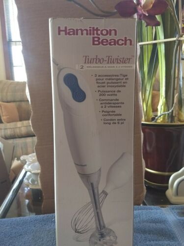 Hamilton Beach Turbo-Twister Hand Blender, 2 Accessories, NEW in BOX!!
