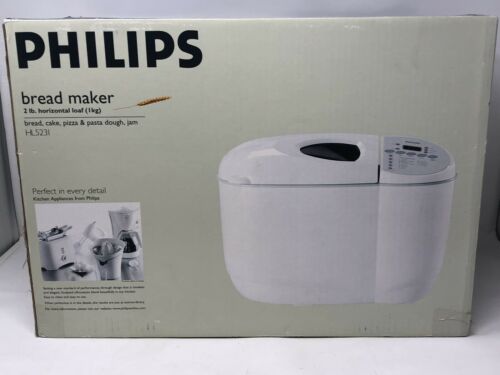New Phillips Bread Maker Machine HL5231 Cool Touch Horizontal Loaf Breadmaker
