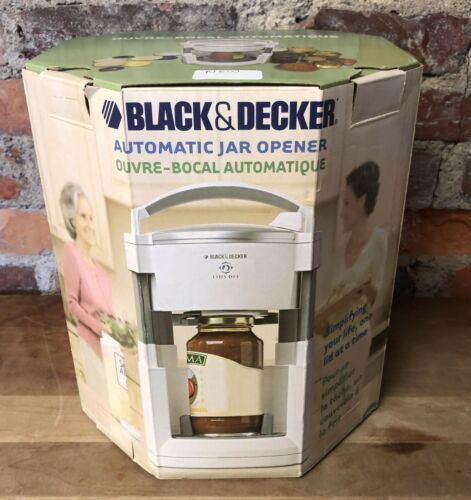 Black & Decker Lids Off Automatic Electric Jar Opener JW200 NIB WHITE
