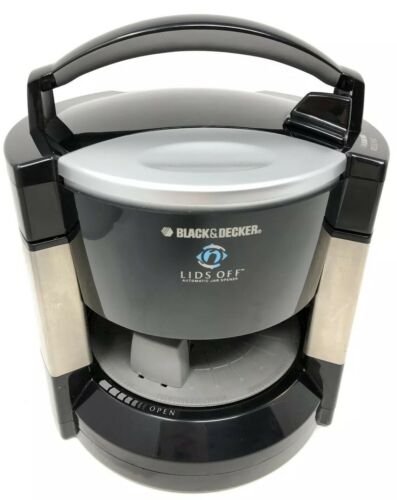 Black & Decker Lids Off Electric Professional Jar Opener JW200 Lid Remove Black