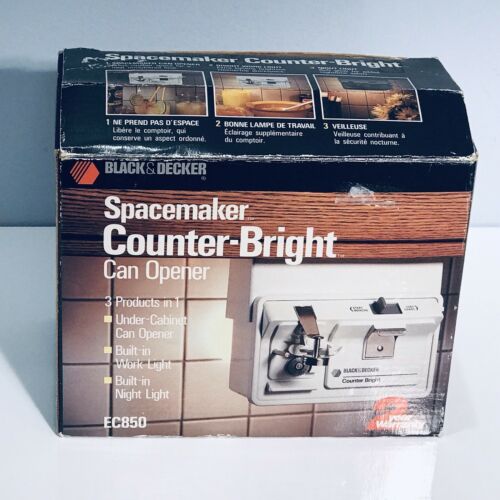 Spacemaker Counter Bright Can Opener BLACK AND DECKER New In Box EC850