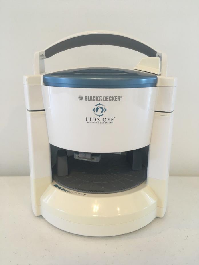 White Black & Decker LIDS OFF Automatic 100W Electric Jar Opener Model JW200