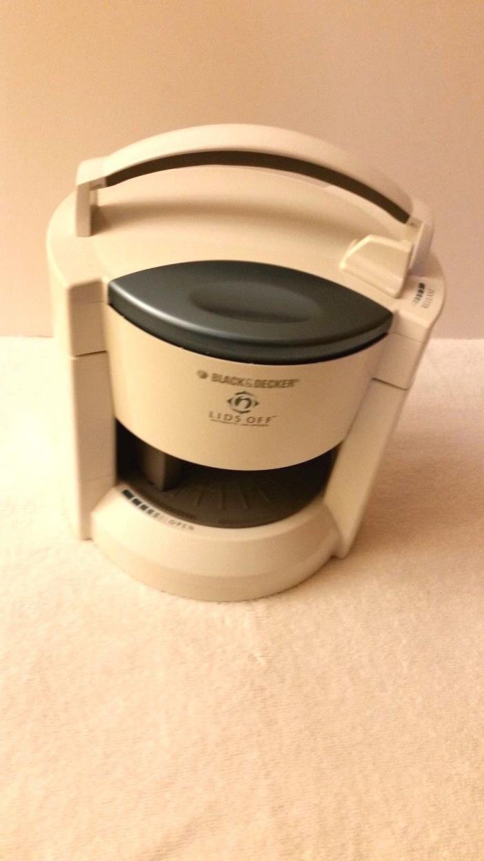 Black & Decker Lids Off Automatic Electric Jar Opener JW200 White