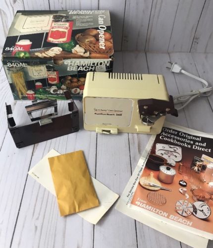 Vintage Hamilton Beach Up N Away Can Opener (Under Cupboard) 840AL almond