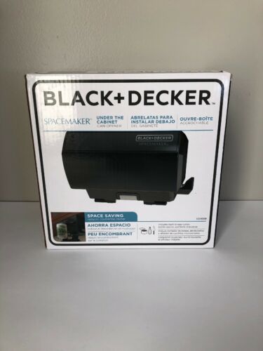 BLACK+DECKER CO100B SpaceMaker Under The Cabinet Multi-Purpose Can Opener, Black
